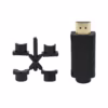 Conector HDMI K Con Bornera y Terminales capucha American NET GP  Crea o Repara tus Cables HDMI sin Soldar Conector HDMI macho K con borneras American NET GP  desarmado mostrando el bloque de terminales de tornillo y la carcasa protectora negra producto de HD Multimedia PERU SAC
