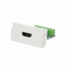 Conector HDMI K con Borneras para Placa de Pared American NET GP AC HH B Conector jack HDMI K con borneras American NET mostrando el puerto HDMI hembra frontal y los terminales de tornillo traseros para una instalación sin soldadura producto de HD Multimedia PERU SAC