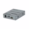 Extender HDMI  Metros Over IP pHz NETCOM PE EIP Revoluciona tu Distribución de Video a largas Distancias Kit extensor HDMI sobre IP Netcom PE EIP mostrando las dos unidades metálicas transmisor y receptor con sus puertos y cables IR un producto AV profesional de HD Multimedia PERU SAC