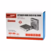 Extender HDMI  Metros Over IP pHz NETCOM PE EIP Revoluciona tu Distribución de Video a largas Distancias Kit extensor HDMI sobre IP Netcom PE EIP mostrando las dos unidades metálicas transmisor y receptor con sus puertos y cables IR un producto AV profesional de HD Multimedia PERU SAC