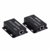 Extender USB de  Metros por UTP con  salidas USB  NETCOM PE UA Extiende y Multiplica tus Puertos USB a largas Distancias Kit extensor hub USB  Netcom PE UA mostrando las dos unidades metálicas el transmisor TX y el receptor RX con sus  puertos USB un producto profesional de HD Multimedia PERU SAC