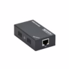 Extensor Splitter HDMI x por UTP M con sistema POC NETCOM PE EXS | Venta en Perú Kit extensor splitter HDMI x Netcom PE EXS con tecnología PoC mostrando la unidad transmisora metálica con sus  puertos de red y sus cuatro receptores compactos un producto AV profesional de HD Multimedia PERU SAC