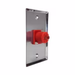 Faceplate SPEAKON Metálico Finder WP-TM1406: Dale un Acabado Profesional a tu Sonido, Faceplate o placa de pared metálica marca Finder, con un conector Speakon hembra de 4 polos y color rojo profesional instalado, producto para audio de HD Multimedia PERU SAC.