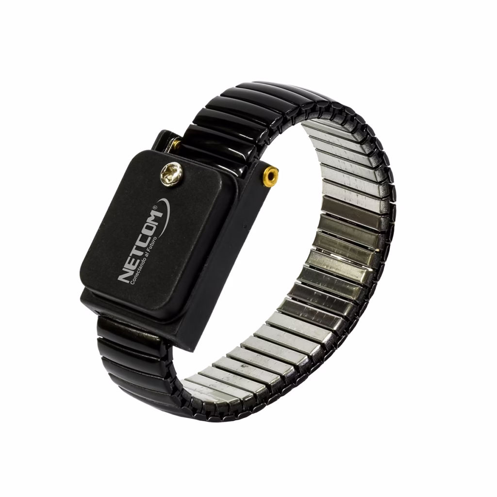 Pulsera Antiestática Inalámbrica en Acero Inoxidable NETCOM PE PA Repara con total Libertad Brazalete antiestático ESD inalámbrico NETCOM PE PA para técnicos electrónicos  HD Multimedia PERU SAC