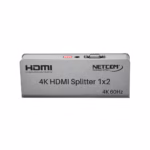 Splitter HDMI 1x2 4K@60Hz v2.0 con EDID Netcom PE-SP0072: La Solución Inteligente para Duplicar tu Señal, Divisor HDMI 1x2 4K@60Hz versión 2.0, Splitter HDMI 1x2 profesional Netcom PE-SP0072 de metal color gris, mostrando sus puertos HDMI y los selectores de modo EDID, un producto AV de alta gama de HD Multimedia PERU SAC.