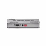 Splitter HDMI 1x2 4K@60Hz v2.0 con EDID Netcom PE-SP0072: La Solución Inteligente para Duplicar tu Señal, Divisor HDMI 1x2 4K@60Hz versión 2.0, Splitter HDMI 1x2 profesional Netcom PE-SP0072 de metal color gris, mostrando sus puertos HDMI y los selectores de modo EDID, un producto AV de alta gama de HD Multimedia PERU SAC.