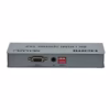 Splitter HDMI 1x2 8K 60Hz 4K@120Hz con EDID NETCOM PE-SH0202____04 Splitter HDMI 1x2 8K 60Hz NETCOM PE-SH0202: Duplica tu Experiencia Visual en Alta Resolución, Divisor HDMI 1x2 8K, Splitter HDMI 1x2 de alto rendimiento Netcom PE-SH0202 de metal color gris, mostrando sus puertos para video 8K y 4K a 120Hz, un producto de vanguardia de HD Multimedia PERU SAC.