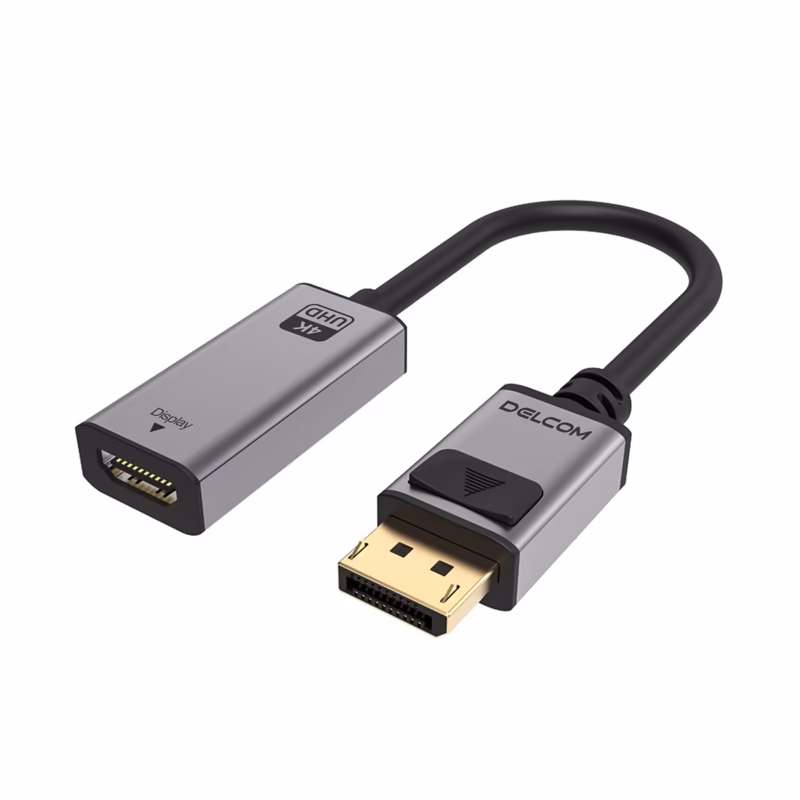 Adaptador DisplayPort a HDMI Activo K Hz Delcom DL ADPHF El Complemento Ideal para tus Multi Pantallas