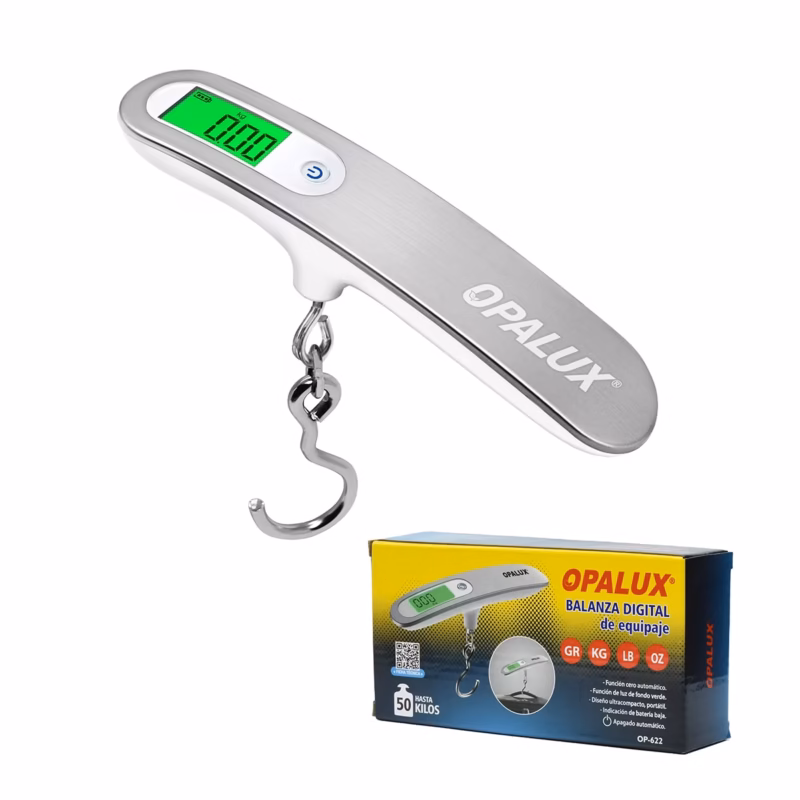 Balanza Digital Portátil para Viajes Opalux OP  Evita el Exceso de Equipaje