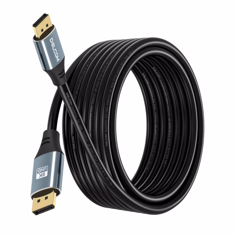 Cable DisplayPort 8K de 5MT v2.0 HDR DSC HBR 40Gbps Premium Delcom DL-ADP2202-05_____01 Cable DisplayPort K MT v HDR DSC HBR Gbps Premium Delcom DL ADP