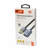 Cable Extensión USB 3.0 de 1MT NETCOM PE-CA0091: Extiende tus Conexiones sin Perder Velocidad, Cable de extensión USB 3.0 premium Netcom PE-CA0091 de 1 metro, mostrando sus robustos conectores de aleación de aluminio con contactos dorados, un producto de HD Multimedia PERU SAC.