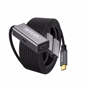 Cable Extensión USB-C 15MT Activo USB-C 3.1 Gen2 100W 5Gbps 4K@60Hz NETCOM PE-EX0215____01 Cable Extensión USB C MT Activo USB C Gen W Gbps NETCOM PE EX Lleva tus Dispositivos a Largas Distancias