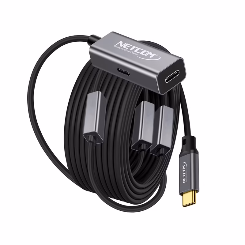 Cable Extensión USB C MT Activo USB C  Gen W Gbps NETCOM PE EX Lleva tu Conexión de Datos USB C a  Metros