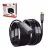 Cable Extensión USB C MT Activo USB C  Gen W Gbps NETCOM PE EX Cable extensor de datos USB C activo de  metros Netcom PE EX mostrando el conector de entrada USB C y el extremo hembra USB C con su puerto de alimentación un producto de HD Multimedia PERU SAC