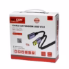 Cable Extensión USB de MT USB  Gbps Enmallado NETCOM PE CA Cable de extensión USB  premium Netcom PE CA de  metros mostrando sus conectores de aleación de aluminio con contactos dorados un producto