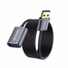 Cable Extensión USB de MT USB  Gbps NETCOM PE CA Conecta tus dispositivos a  Metros Cable de extensión USB  premium Netcom PE CA de  metros mostrando sus robustos conectores de aleación de aluminio con contactos dorados un producto de HD Multimedia PERU SAC