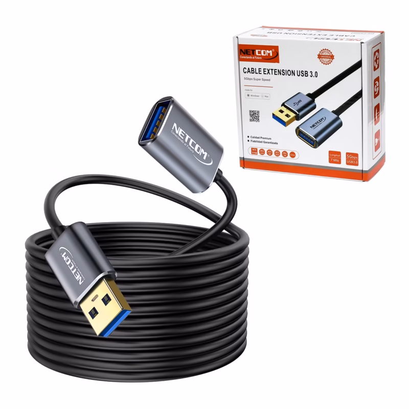 Cable Extensión USB de MT USB  Gbps NETCOM PE CA Lleva tu Conexión USB  más Lejos