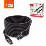 Cable HDMI 12MT 4K v2.0 60Hz 18Gbps 3D Full Cobre NETCOM PE-HD0860, Cable HDMI 4K de 12 metros Netcom PE-HD0860, 100% cobre, con conectores de aleación de aluminio y contactos dorados, un producto de HD Multimedia PERU SAC.