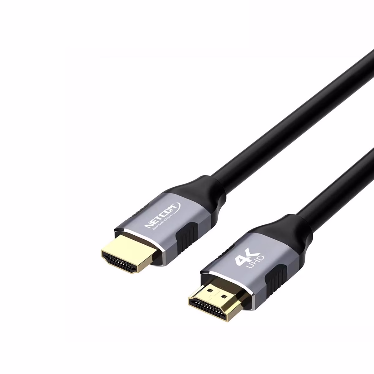 Cable HDMI 12MT 4K v2.0 60Hz 18Gbps 3D Full Cobre NETCOM PE-HD0860, Cable HDMI 4K de 12 metros Netcom PE-HD0860, 100% cobre, con conectores de aleación de aluminio y contactos dorados, un producto de HD Multimedia PERU SAC.