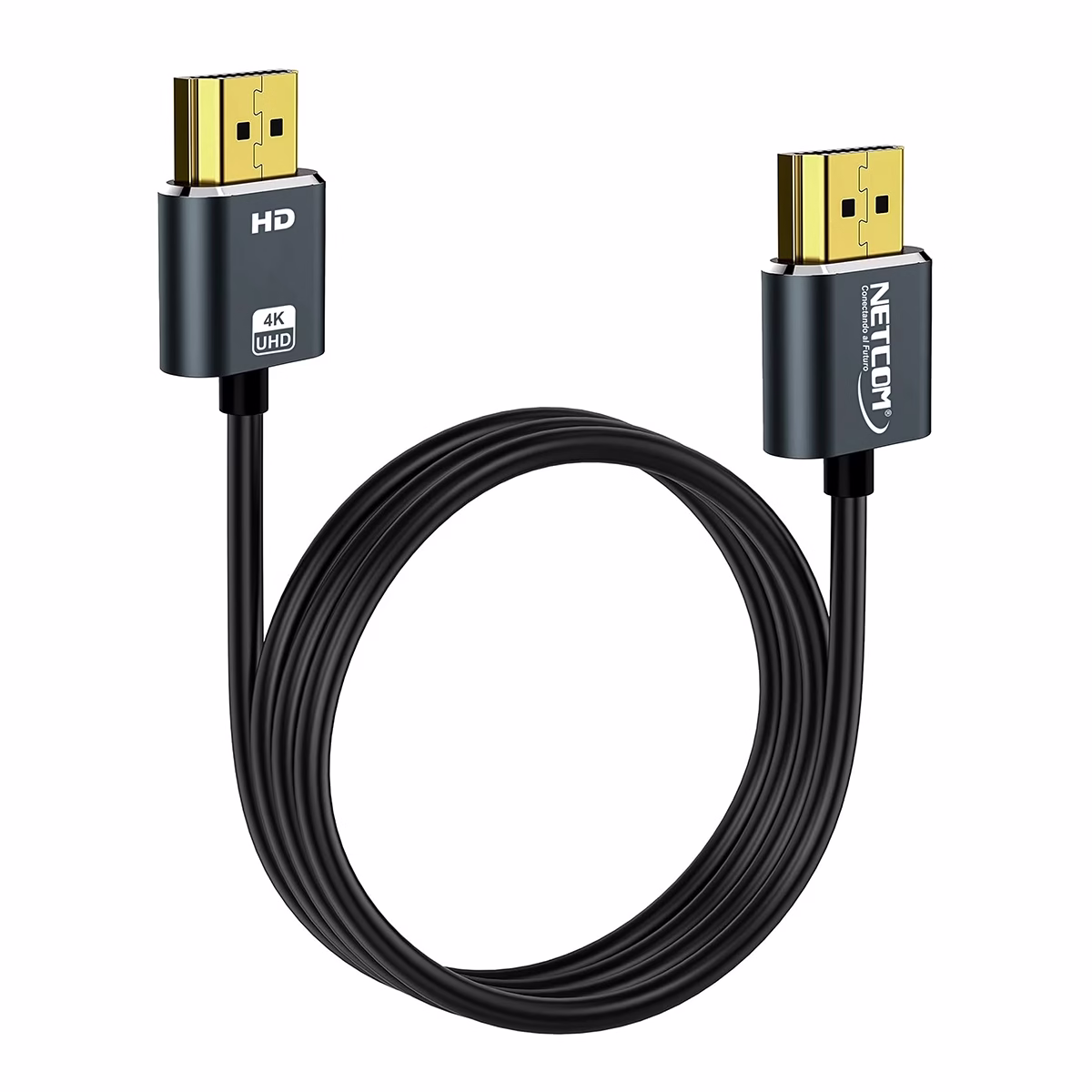 Cable HDMI 3MT 4K Slim Ultra HD 60Hz eARC v2.0 NETCOM PE-HD0893: Flexibilidad y Calidad Premium Cable HDMI 3MT 4K Slim Ultra HD 60Hz eARC v2.0 NETCOM PE-HD0893: Flexibilidad y Calidad Premium, Cable HDMI 4K slim de 3 metros Netcom PE-HD0893, 100% cobre, con conectores de aleación de aluminio y contactos dorados, un producto de HD Multimedia PERU SAC.