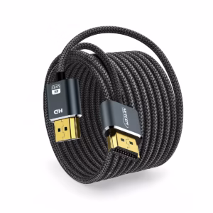 Cable HDMI 3MT Slim 4K Enmallado Ultra HD 60HZ v2.0 eARC NETCOM PE-HD0883, Cable HDMI 4K slim de 3 metros Netcom PE-HD0883, enmallado y con conectores de aleación de aluminio, un producto premium de HD Multimedia PERU SAC.
