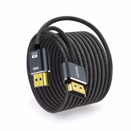 Cable HDMI 3MT Slim 4K Enmallado Ultra HD 60HZ v2.0 eARC NETCOM PE-HD0883, Cable HDMI 4K slim de 3 metros Netcom PE-HD0883, enmallado y con conectores de aleación de aluminio, un producto premium de HD Multimedia PERU SAC.