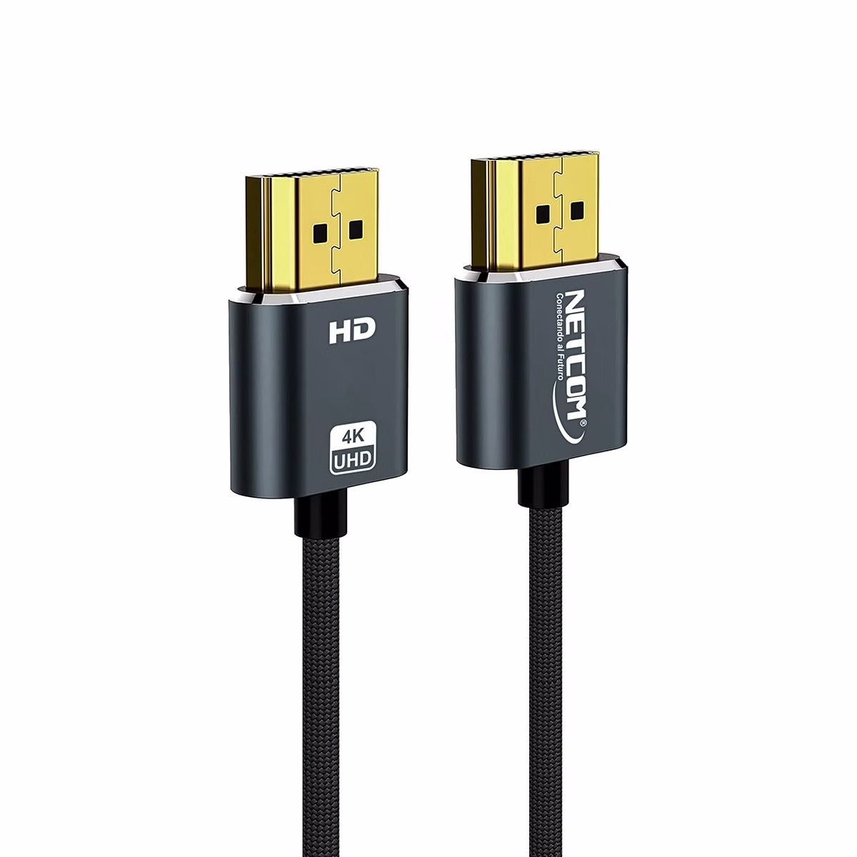 Cable HDMI 3MT Slim 4K Enmallado Ultra HD 60HZ v2.0 eARC NETCOM PE-HD0883 Cable HDMI 3MT Slim 4K Enmallado Ultra HD 60HZ v2.0 eARC NETCOM PE-HD0883, Cable HDMI 4K slim de 3 metros Netcom PE-HD0883, enmallado y con conectores de aleación de aluminio, un producto premium de HD Multimedia PERU SAC.