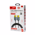 Cable HDMI 3MT Slim 4K Enmallado Ultra HD 60HZ v2.0 eARC NETCOM PE-HD0883, Cable HDMI 4K slim de 3 metros Netcom PE-HD0883, enmallado y con conectores de aleación de aluminio, un producto premium de HD Multimedia PERU SAC.