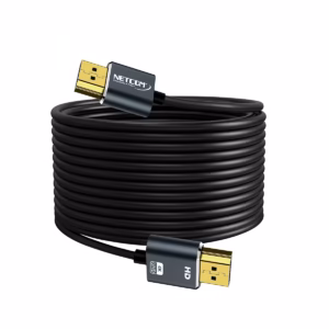 Cable HDMI 5MT 4K Slim Ultra HD 60Hz eARC v2.0 NETCOM PE-HD0894: Audio y Video a distancias Largas y Discretas, Cable HDMI 4K slim de 5 metros Netcom PE-HD0894, 100% cobre, con conectores de aleación de aluminio y contactos dorados, un producto de HD Multimedia PERU SAC.