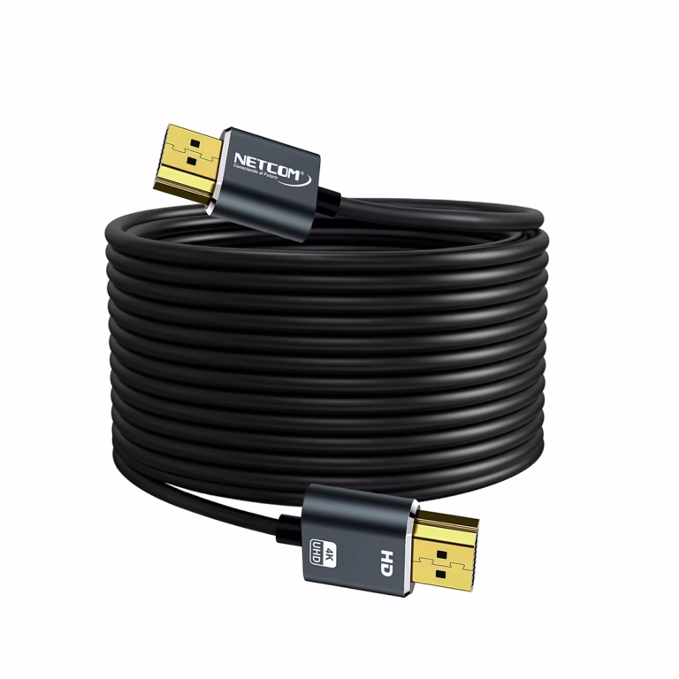 Cable HDMI 5MT 4K Slim Ultra HD 60Hz eARC v2.0 NETCOM PE-HD0894: Audio y Video a distancias Largas y Discretas, Cable HDMI 4K slim de 5 metros Netcom PE-HD0894, 100% cobre, con conectores de aleación de aluminio y contactos dorados, un producto de HD Multimedia PERU SAC.