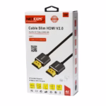 Cable HDMI 5MT 4K Slim Ultra HD 60Hz eARC v2.0 NETCOM PE-HD0894: Audio y Video a distancias Largas y Discretas, Cable HDMI 4K slim de 5 metros Netcom PE-HD0894, 100% cobre, con conectores de aleación de aluminio y contactos dorados, un producto de HD Multimedia PERU SAC.