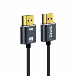 Cable HDMI 5MT 4K Slim Enmallado Ultra HD 60HZ v2.0 eARC NETCOM PE-HD0884, Cable HDMI 4K slim de 5 metros Netcom PE-HD0884, enmallado y con conectores de aleación de aluminio, un producto premium de HD Multimedia PERU SAC.