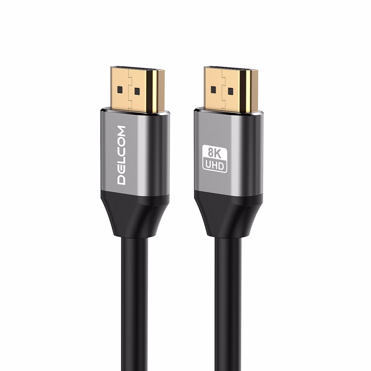 Cable HDMI 8K 1.8M Premium HDR 3D 48Gbps eARC Delcom DL-AH2102-01 Cable HDMI 8K 1.8M Premium HDR 3D 48Gbps eARC Delcom DL-AH2102-01, Cable HDMI 8K 2.1 premium Delcom DL-AH2102-01 de 1.8 metros, con conectores de aluminio dorados, ideal para gaming 4K@120Hz en PS5, un producto de HD Multimedia PERU SAC.