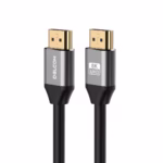 Cable HDMI 8K 3mt Premium HDR 3D 48Gbps eARC Delcom DL-AH2102-03, Cable HDMI 8K premium Delcom DL-AH2102-03 de 3 metros, con conectores de aluminio dorados, ideal para gaming 4K@120Hz en PS5, un producto de HD Multimedia PERU SAC.