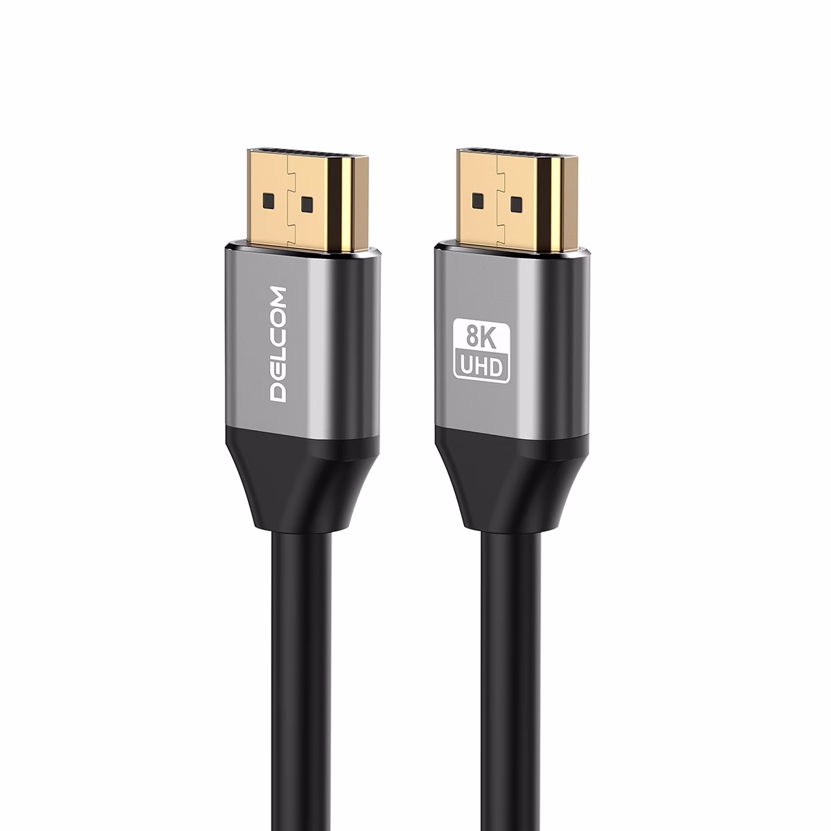 Cable HDMI 8K 3mt Premium HDR 3D 48Gbps eARC Delcom DL-AH2102-03 Cable HDMI 8K 3mt Premium HDR 3D 48Gbps eARC Delcom DL-AH2102-03, Cable HDMI 8K premium Delcom DL-AH2102-03 de 3 metros, con conectores de aluminio dorados, ideal para gaming 4K@120Hz en PS5, un producto de HD Multimedia PERU SAC.
