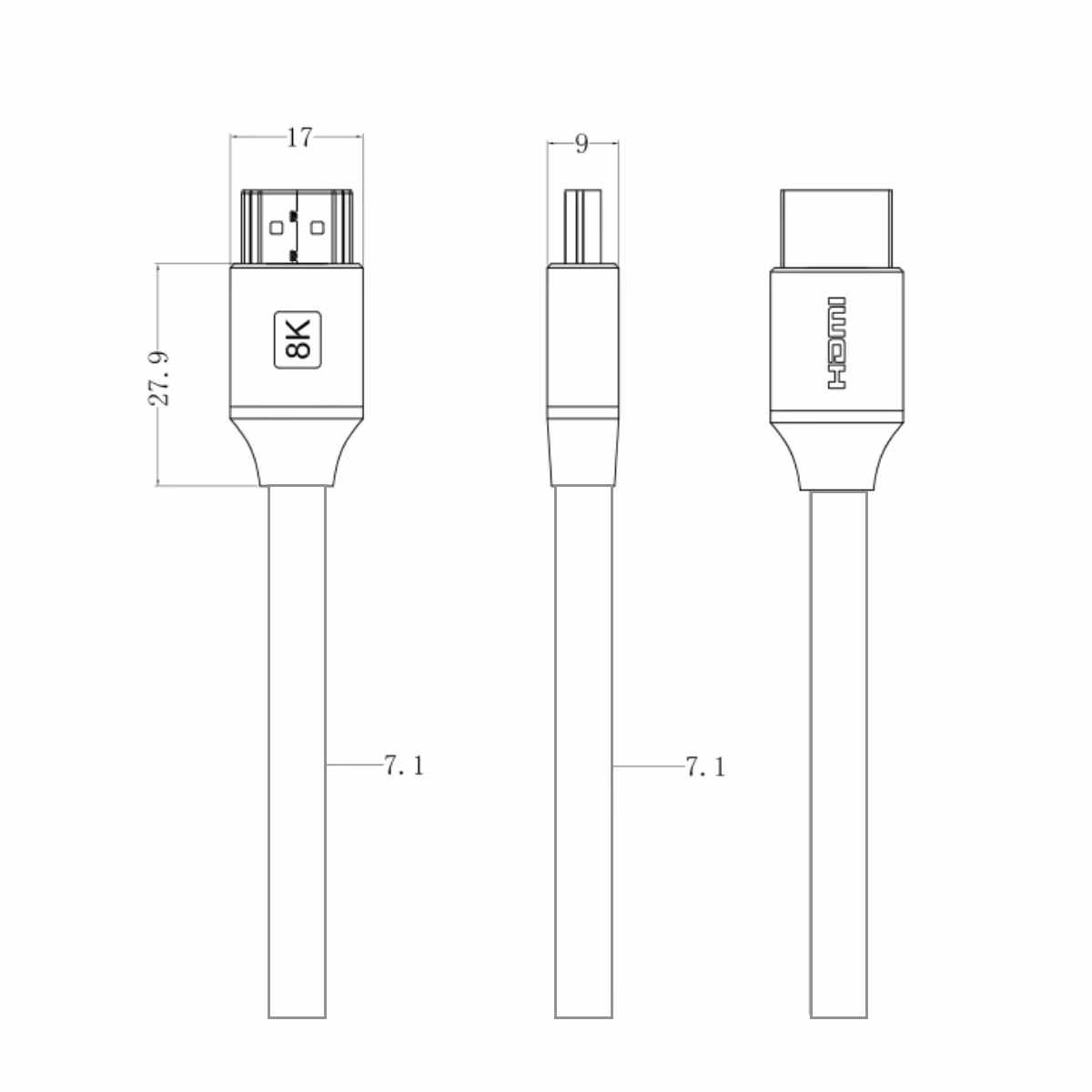 Cable HDMI 8K 3mt Premium HDR 3D 48Gbps eARC Delcom DL-AH2102-03 Cable HDMI 8K 3mt Premium HDR 3D 48Gbps eARC Delcom DL-AH2102-03, Cable HDMI 8K premium Delcom DL-AH2102-03 de 3 metros, con conectores de aluminio dorados, ideal para gaming 4K@120Hz en PS5, un producto de HD Multimedia PERU SAC.