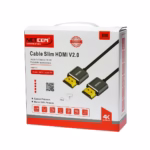 Cable HDMI 8MT 4K Slim Ultra HD 60Hz eARC v2.0 NETCOM PE-HD0895, Cable HDMI 4K slim de 8 metros Netcom PE-HD0895, 100% cobre, con conectores de aleación de aluminio y contactos dorados, un producto de HD Multimedia PERU SAC.
