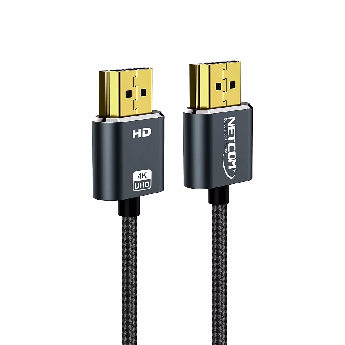 Cable HDMI 8MT Slim 4K Enmallado Ultra HD 60HZ v2.0 eARC NETCOM PE-HD0885 Cable HDMI 8MT Slim 4K Enmallado Ultra HD 60HZ v2.0 eARC NETCOM PE-HD0885, Cable HDMI 4K slim enmallado de 8 metros Netcom PE-HD0885, con conectores de aleación de aluminio y contactos dorados, un producto premium de HD Multimedia PERU SAC.