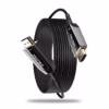 Cable HDMI MT KHz en Fibra Optica AOC v Delcom DL HAOC  Calidad de Imagen Superior sin pérdidas y en Alta Velocidad Cable HDMI  de Fibra Óptica Activa AOC Delcom de  metros mostrando sus conectores de aluminio dorados marcados como Source y Display un producto de HD Multimedia PERU SAC