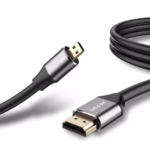 Cable Micro HDMI 2MT 4K UHD Premium HDR 18Gbps 3D ARC Delcom DL-AHD2102-02, Cable Micro HDMI a HDMI 4K de 2 metros Delcom DL-AHD2102-02 con conectores de aleación de aluminio, un producto premium de HD Multimedia PERU SAC.