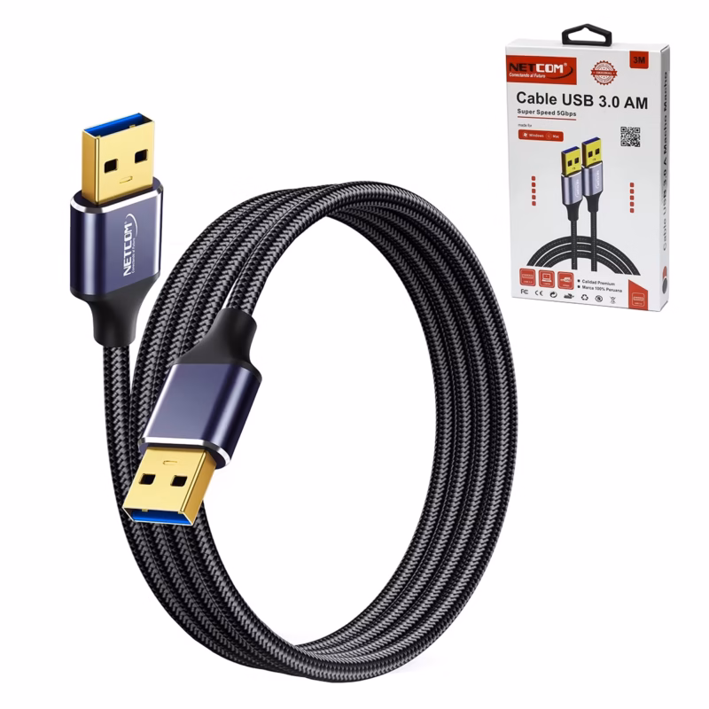Cable USB  de  Metros NETCOM PE AM La Conexión Especializada que Necesitas