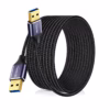 Cable USB A de  Metros USB  Macho a Macho NETCOM PE AM Máximo Alcance para tus Dispositivos Cable USB  premium de  metros Netcom PE AM mostrando sus dos conectores macho USB A con cabezales de aleación de aluminio un producto de HD Multimedia PERU SAC