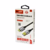 Cable USB a Micro B de cm para Disco Externo Cable Enmallado NETCOM PE CA Cable premium USB  a Micro B Netcom PE CA de cm enmallado mostrando sus conectores de aluminio para discos duros externos un producto de HD Multimedia PERU SAC Cable para Disco Externo