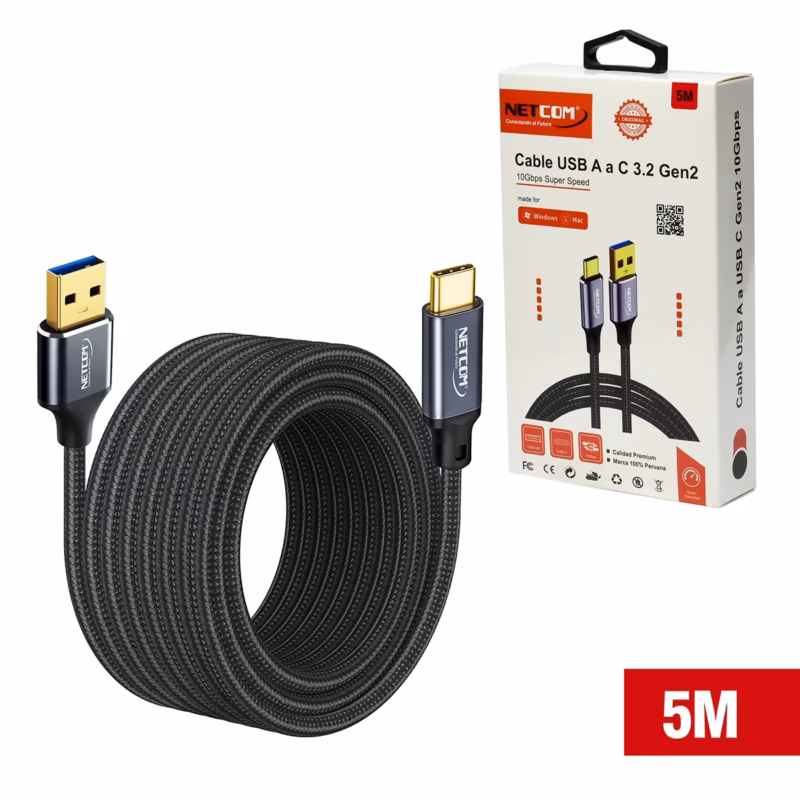 Cable USB a USB C MT USB  Gen Gbps NETCOM PE CA