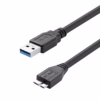 Cable para Disco Externo USB a Micro B de MT NETCOM PE USM La Conexión Esencial para tu Disco Duro Externo Cable USB  a Micro B de  metro Netcom mostrando el conector USB A y el conector ancho Micro B  para discos duros externos un producto de HD Multimedia PERU SAC