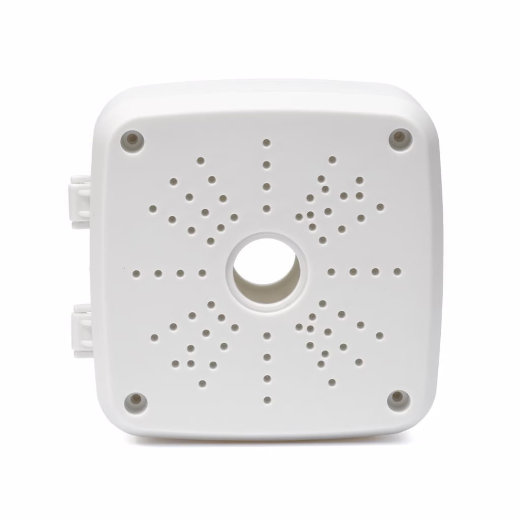 Caja de Paso xxcm para cámara de seguridad HFM WDA Instala tus Cámaras con total comodidad Caja de paso cuadrada de xcm High Full Max HFM WDA para cámaras de seguridad protegiendo las conexiones un producto de HD Multimedia PERU SAC