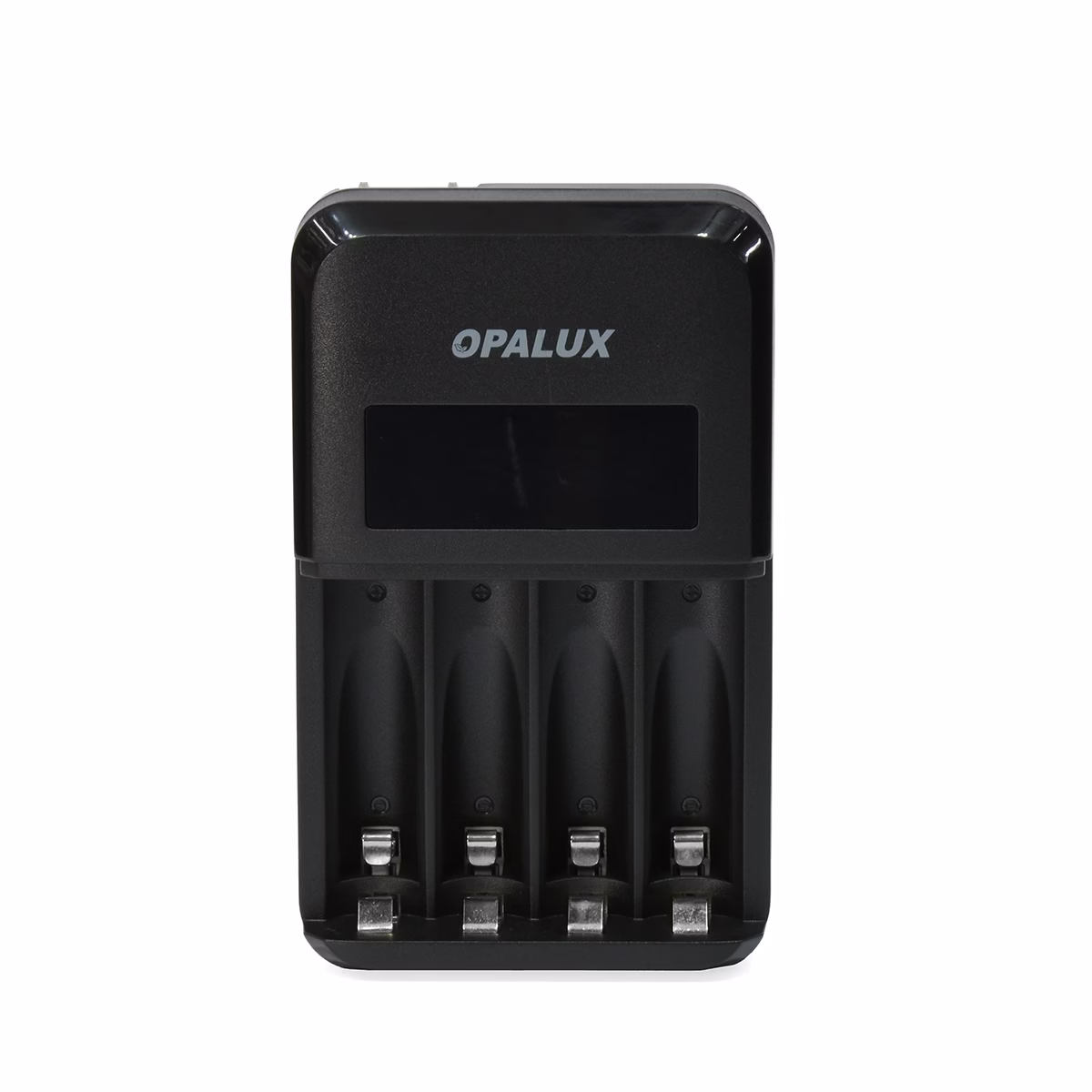 Cargador de Pilas Rápido con Pantalla LCD Opalux OP-BC9012L (AA/AAA) Cargador de Pilas Rápido con Pantalla LCD Opalux OP-BC9012L (AA/AAA), Cargador de pilas rápido Opalux OP-BC9012L con pantalla LCD mostrando el estado de carga de las pilas AA, un producto de HD Multimedia PERU SAC.