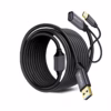 Extensión USB   Metros Activo Gbps NETCOM PE EX Conecta tus Dispositivos USB  a  Metros sin Perder Velocidad Cable extensor USB  activo de  metros Netcom PE EX mostrando el conector de entrada USB A y el extremo hembra USB A con su conector de alimentación auxiliar un producto de HD Multimedia PERU SAC