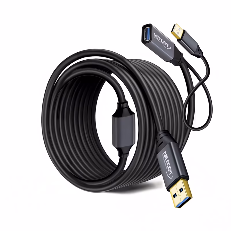 Extensión USB 3.0 15MT Activo 5Gbps NETCOM PE-EX0115____02 Extensión USB Metros Activo Gbps NETCOM PE EX Conecta tus Dispositivos USB a Metros sin Perder Velocidad