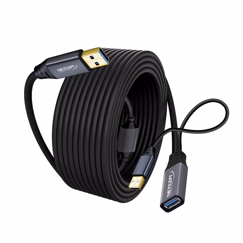 Extensión USB 3.0 20MT Activo 5Gbps NETCOM PE-EX0120___01 Extensión USB MT Activo Gbps NETCOM PE EX Lleva tu Conexión USB a Metros sin Perder Velocidad